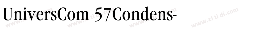 UniversCom 57Condens字体转换